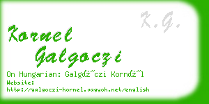 kornel galgoczi business card